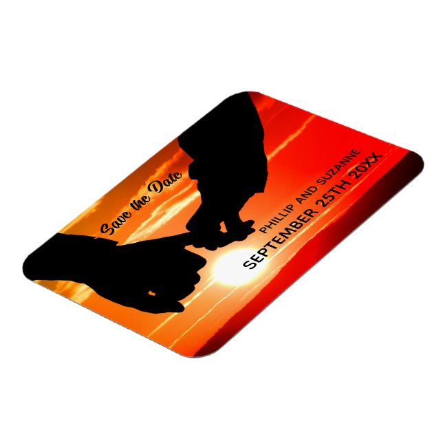 Ímã Sua Imã salve a data Romântica Personalizada de Fo (Left Side)