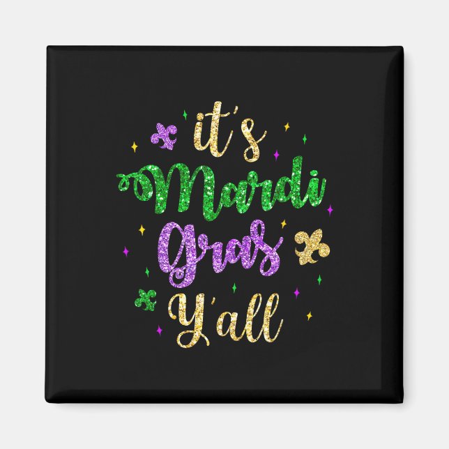Imã Sua Máscara do Mardi Gras Yall Mardi Gras Party (Frente)