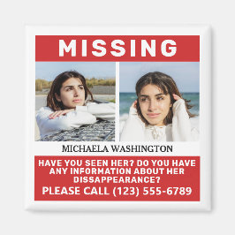 Imã SUAS Fotos e Texto "PESSOA DESAPARECIDA"