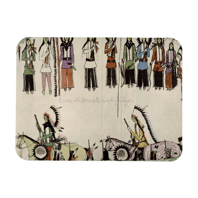 Ímã "Suavizar a dança do lugar" (tinta no papel) (Horizontal)