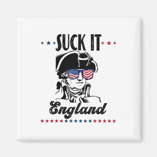 Imã Suck It England Engraçado 4 De Julho - George Wash