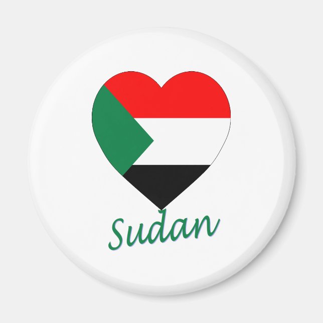 Imã Sudan Flag Heart (Frente)