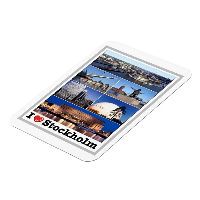 Ímã Suecia - Estocolmo - Eu Amo - (Left Side)