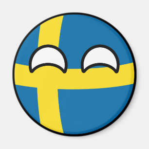 Imã Suecia Geeky de tensão engraçada Countryball