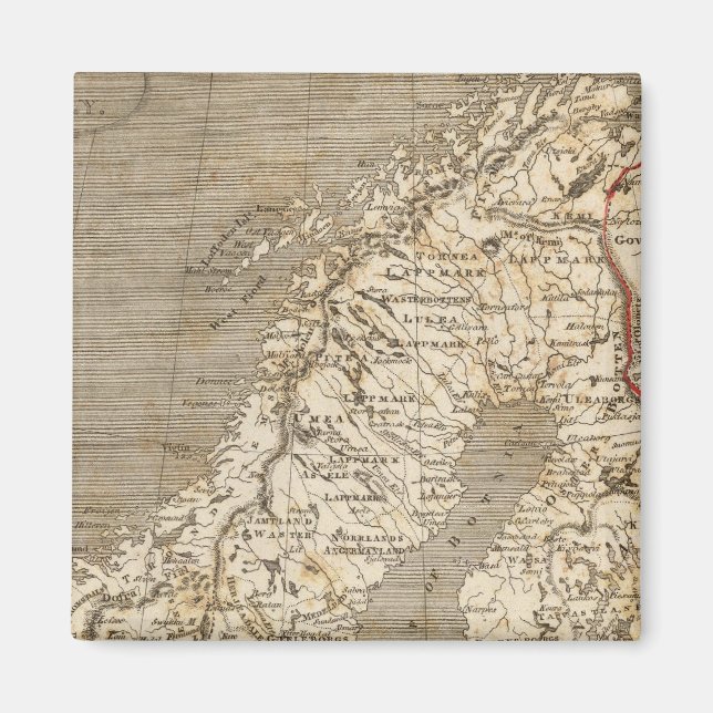 Imã Suecia, Mapa da Noruega por Arrowsmith (Frente)
