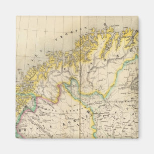 Imã Suecia, mapa do Atlas da Noruega