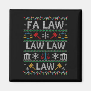 Imã Suéter de Natal Feio de Advogado Vintage Fa Law La