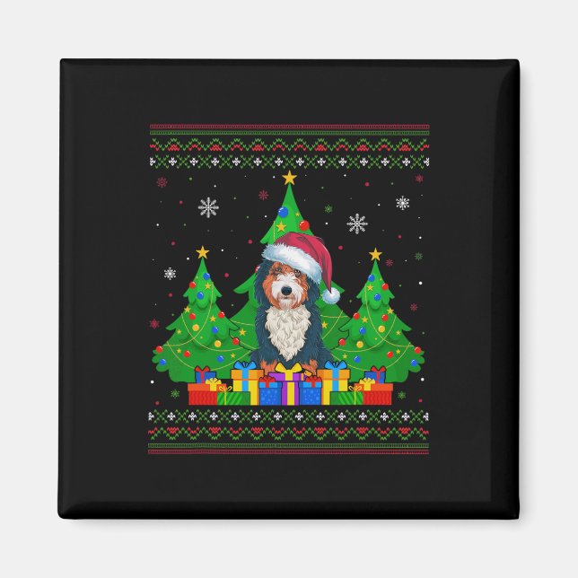 Imã Suéter Feio Árvore de Natal Chapéu de Papai Noel B (Frente)