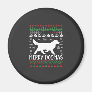 Imã Suéter Feio De Natal Cachorro Merry Dogmas Floco D