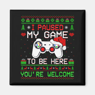 Imã Suéter Feio de Natal de Videogame Divertido Gamer