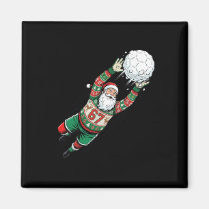 Imã Suéter Feio de Natal do Goleiro de Futebol Santa 6