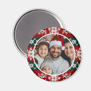 Imã Suéter Feio de Natal Vermelho e Verde