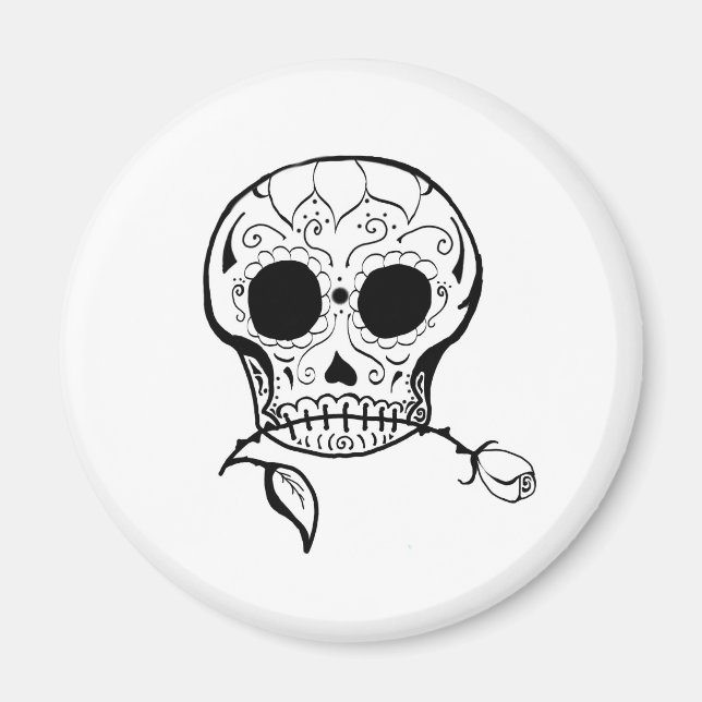 Imã Sugar Skull Día de los Muertos (Frente)