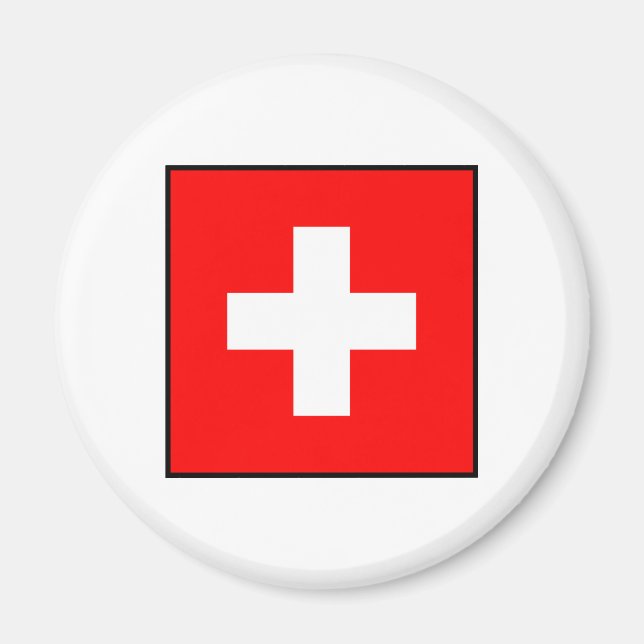 Imã Suiça - Bandeira Suíça (Frente)