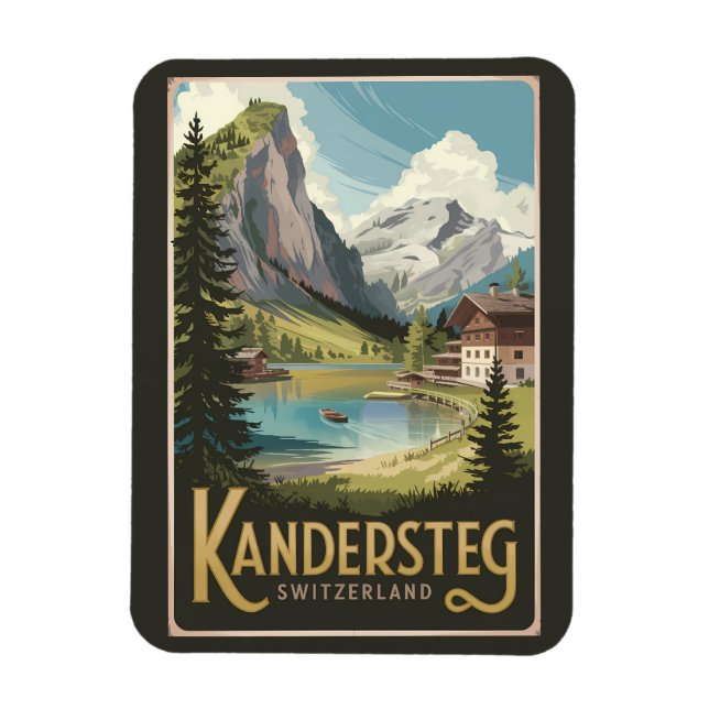 Ímã Suiça de Ilustração de Viagem de Ilustração Kander (Vertical)