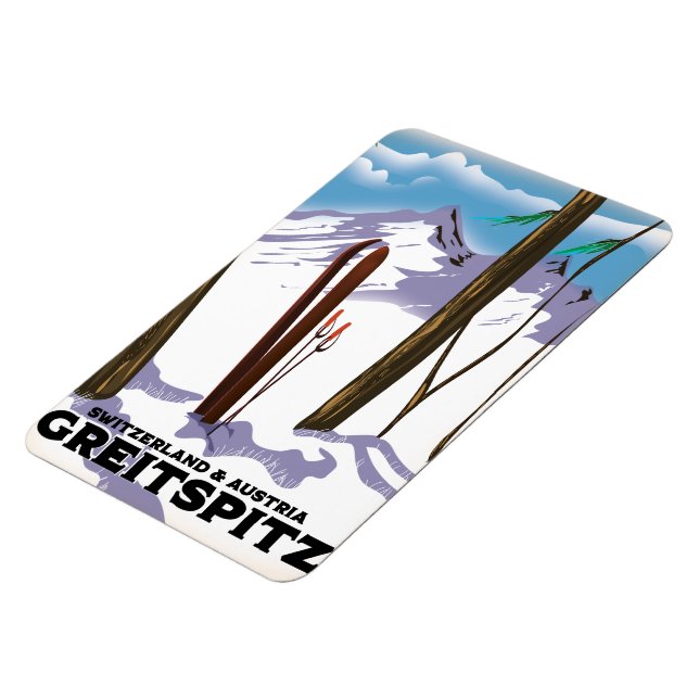 Ímã Suiça Greitspitz e poster de Esqui Áustria (Left Side)