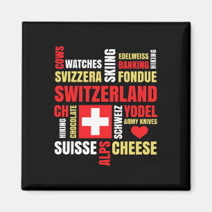 Imã Suiças Vacas Fondue Queijo Esquiando Suíça L