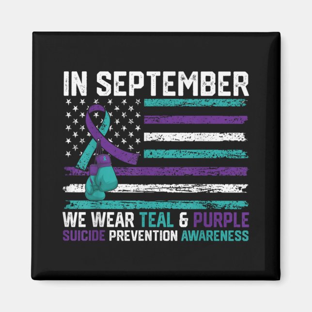 Imã Suicide Awareness 2024 In September We Wear Teal P (Frente)