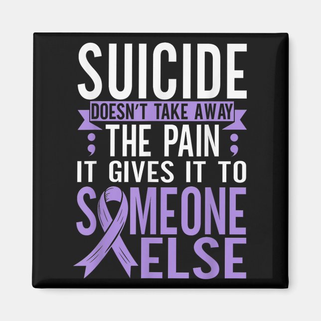 Imã Suicide Awareness Suicide Prevention Suprt Survivo (Frente)