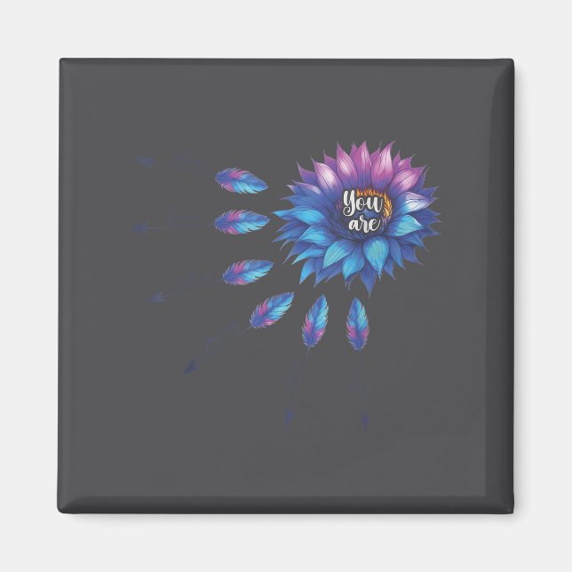 Imã Suicide Prevention Awareness Sunflower You Are 988 (Frente)