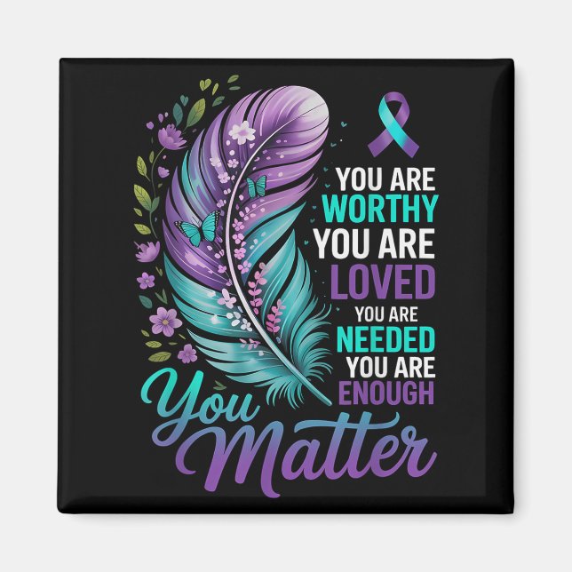 Imã Suicide Prevention You Mental Health Awareness Wom (Frente)