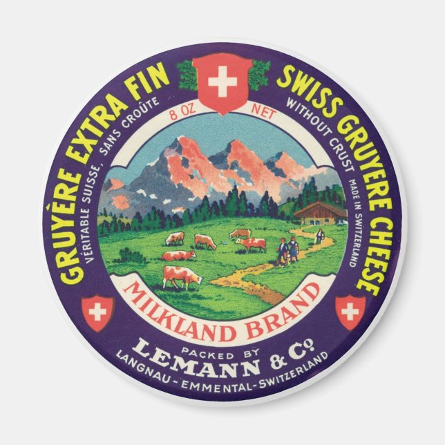 Imã Suíço Gruyere Cheese Langnau Emmental Suiça (Frente)