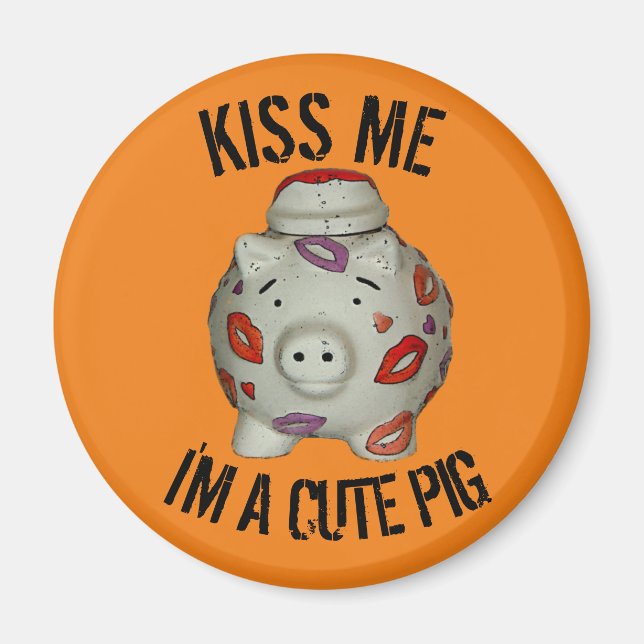 Imã Suíno Lipstick Adorável (Frente)