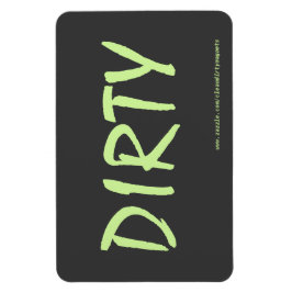 Ímã Sujo - Cinzas escuras com endereço de site 4x6