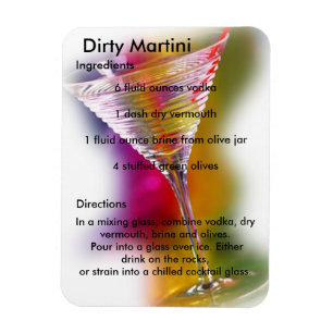 Ímã sujo da receita da bebida de Martini