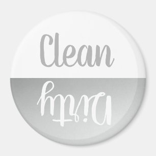 Imã Sujo limpo Script de aço inoxidável