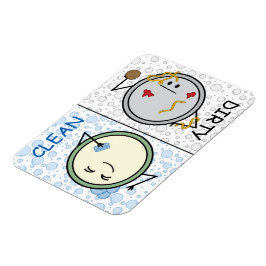 Ímã Sujo ou limpo - Placas de desenho do status da máq