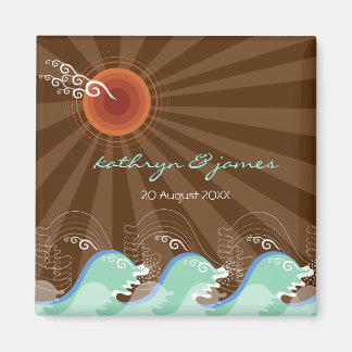 Imã Summer Beach Sunset Legal Blue Waves Salva a Data