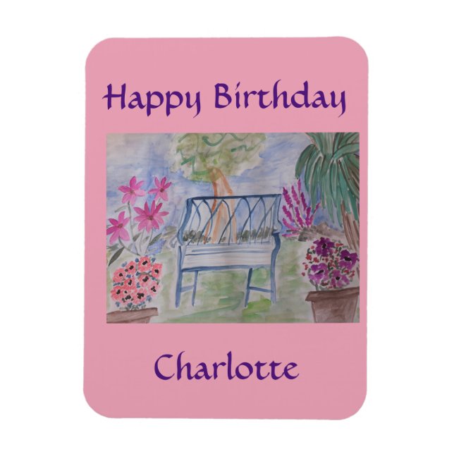 Ímã Summer Garden Bench (Vertical)