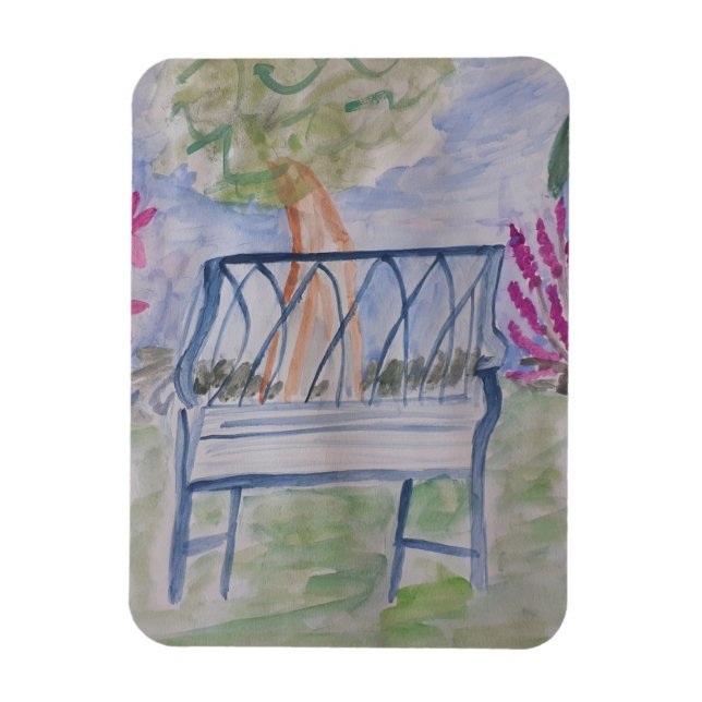 Ímã Summer Garden Bench (Vertical)