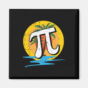 Imã Summer Pi Day Retro Beach Math Símbolos Professor 