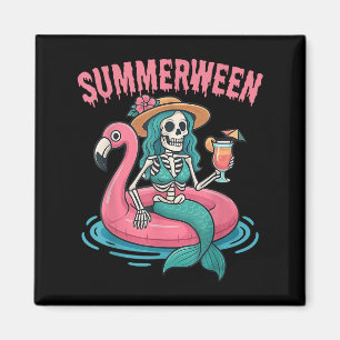 Imã Summerentre Mermaid Skeleton Beach Flamingo Hallow