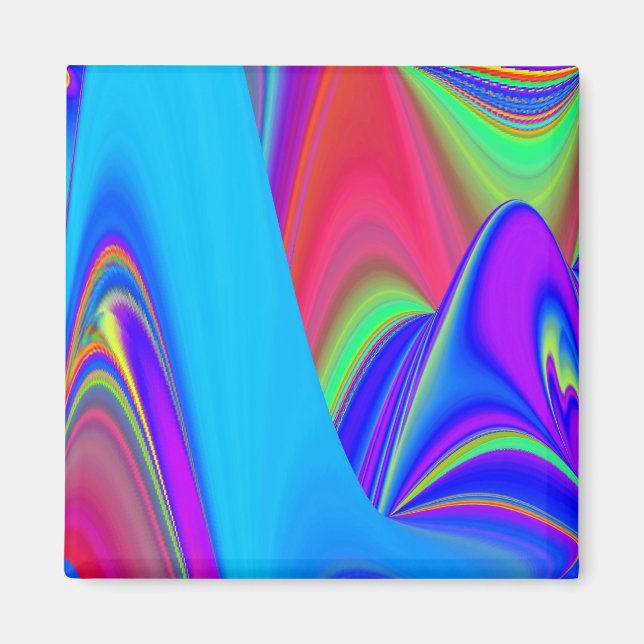 Imã Summersense, Abstrato 3D Rainbowart (Frente)