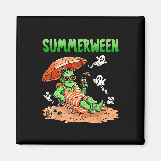 Imã Summerwin Halloween Hello Summer Frankenstein Boo (Frente)