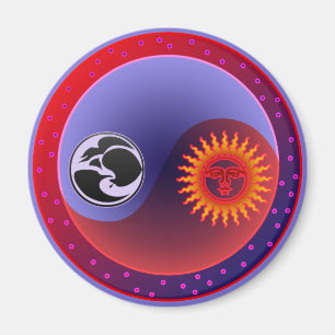 Imã Sun e lua no equilíbrio