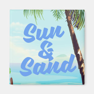 Imã Sun e Sand inspiradorascartoon poster