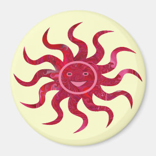 Imã Sun feliz enfrenta o design