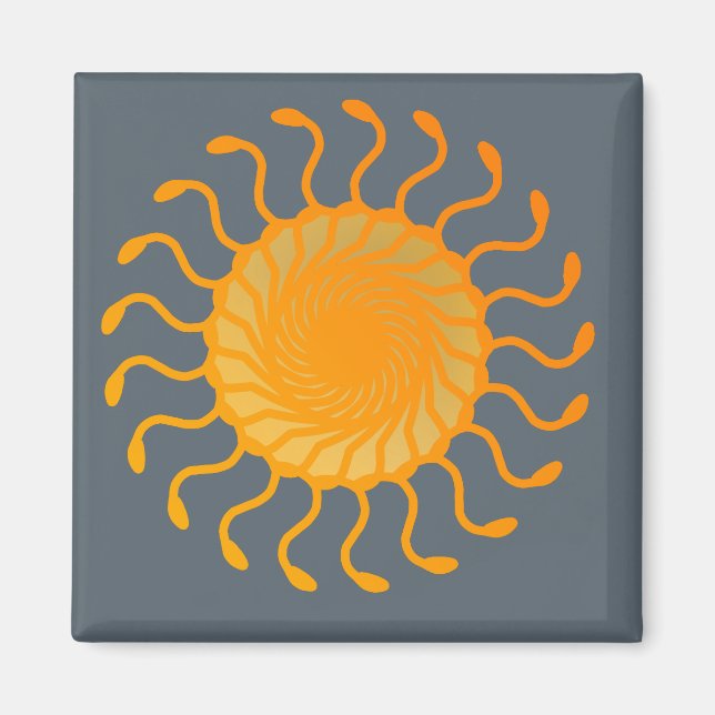 Imã Sun Ornament Design (Frente)