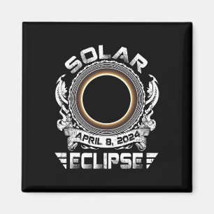 Imã Sun Retro Solar Eclipse 2024 Totalidade Abril 8 Ho