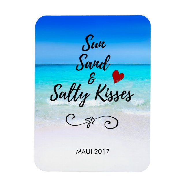 Ímã Sun Sand e Salty Kisses Tropical Beach (Vertical)