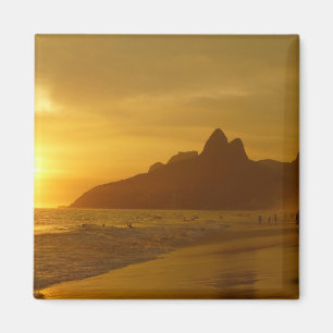 Imã Sun Set na praia de Ipanema, Brasil