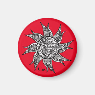 Imã Sun Tattoo Thunder_Cove estilo Henna