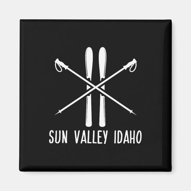 Imã Sun Valley Idaho Ski Skiing Skier Vacation Ho (Frente)