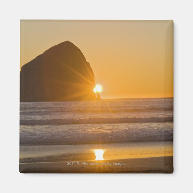 Imã Sunburst E Haystack Rock Em Cape Kiwanda (Frente)