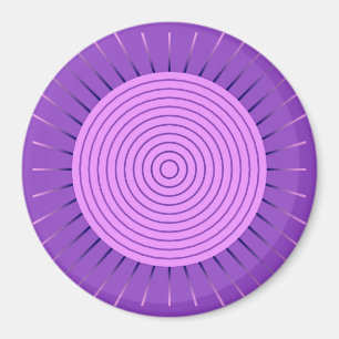 Imã Sunburst Geométrico Moderno - Roxo Ametista