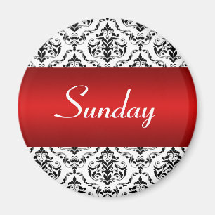 Imã Sunday Red - Damask Magnet